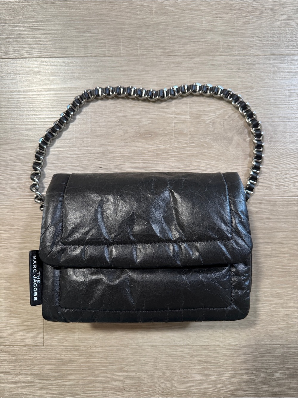 Marc Jacobs Black pillow Shoulder Bag with Chain Detail